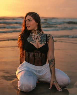 tattoo meer sonne